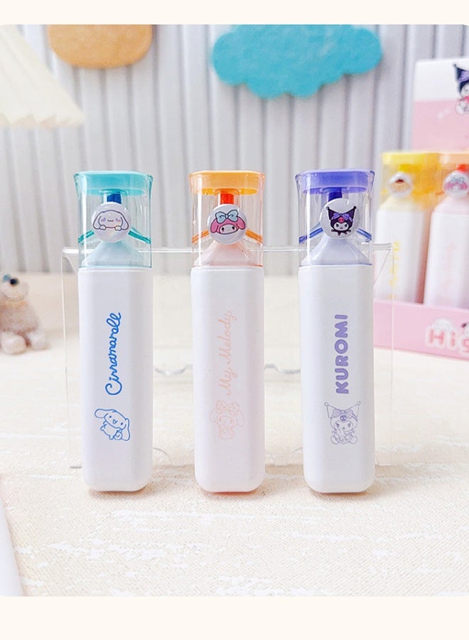 Sanrio 6-Color Highlighter Set, Cute Kuromi & My Melody Patterns, Dry-Quick Fluorescent Markers with Chisel Tip, Office School Supplies, Perfect Student Gift, Back to School & Gift Idea - Image 4